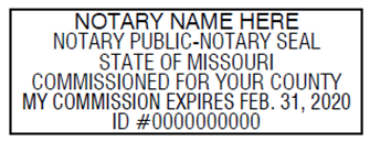 State of Missouri notary seal