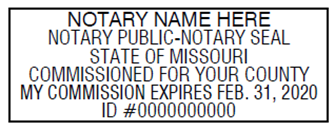 Missouri State of Missouri notary seal