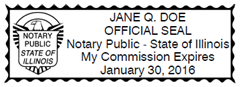Illinois State of Illinois notary seal