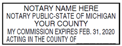 Michigan State of Michigan notary seal